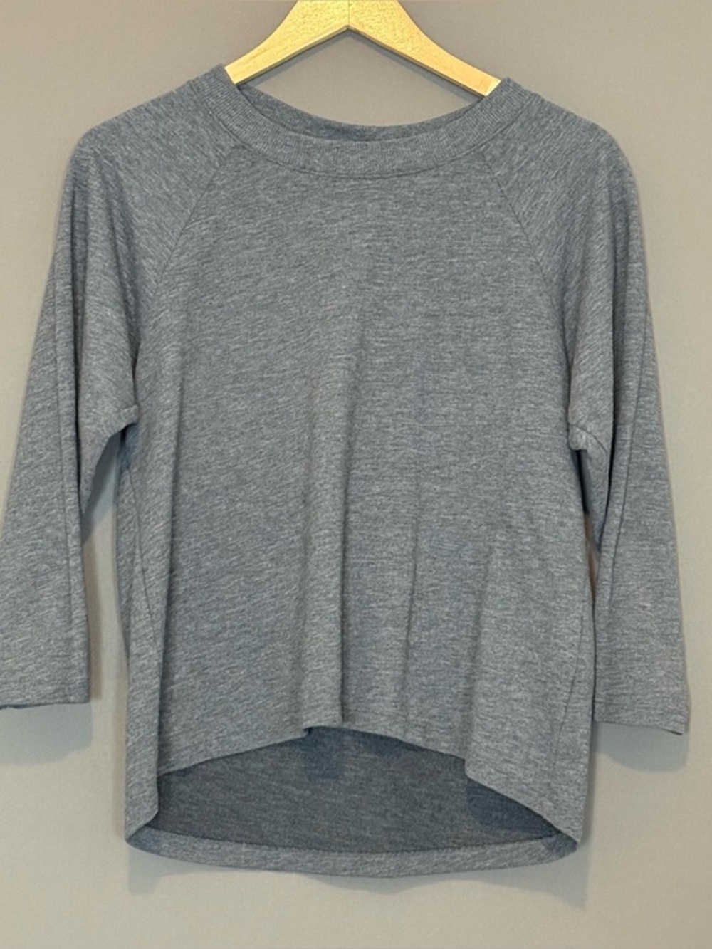 Theory Gray Raglan Sleeve Pullover Sweatshirt Top Women’s L Minimalist
